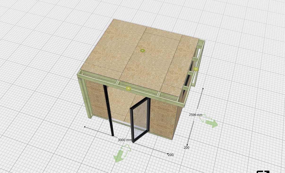 CAD model of a small SIP OSB shell