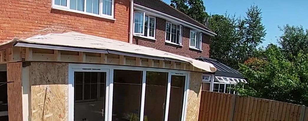 Garden elevation opening on a SIP shell — French doors quoted by size