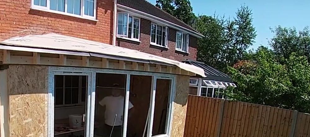 Bi-fold doors on the terrace garden room
